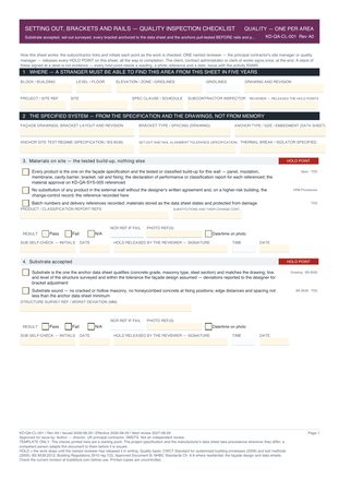 Setting Out, Brackets and Rails — Quality Inspection Checklist preview