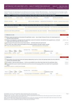 Setting Out, DPC and First Lifts — Quality Inspection Checklist preview