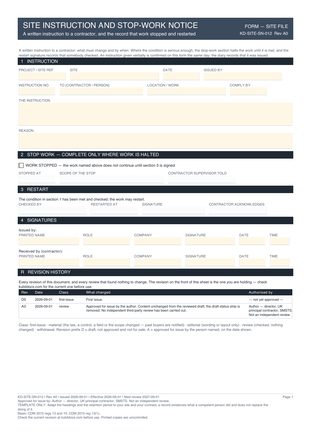 Site Instruction and Stop-Work Notice preview