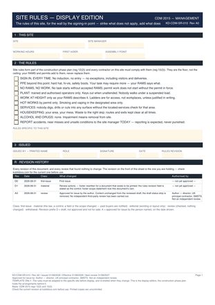 Site Rules — Display Edition preview