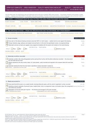 Strip-Out Complete — Area Handover — Quality Inspection Checklist preview