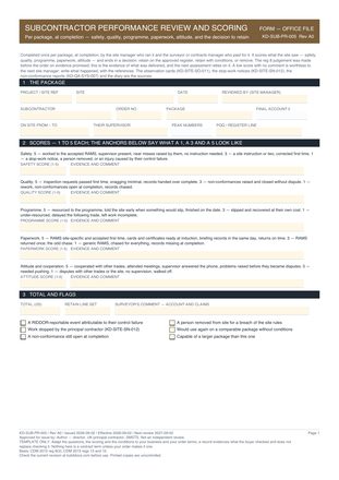 Subcontractor Performance Review and Scoring preview