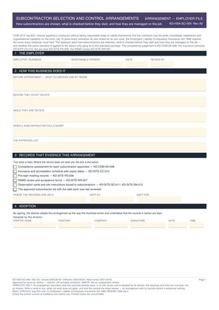 Subcontractor Selection and Control Arrangements preview