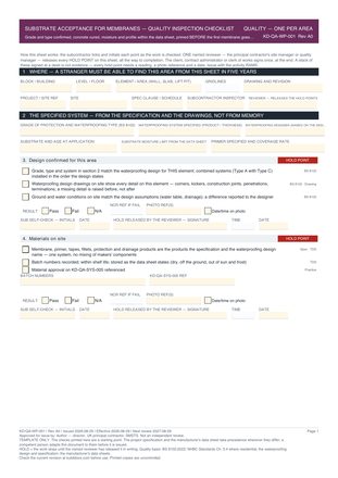 Substrate Acceptance for Membranes — Quality Inspection Checklist preview