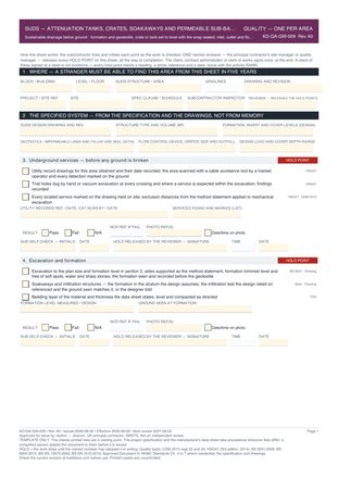 SuDS — Attenuation Tanks, Crates, Soakaways and Permeable Sub-Base — Quality Inspection Checklist preview