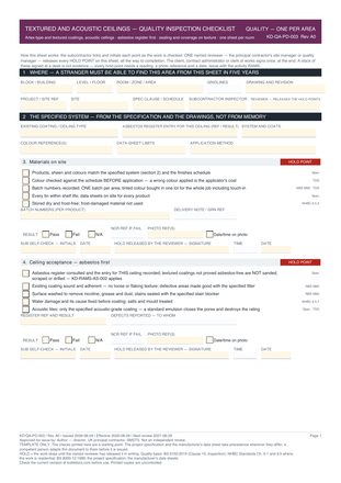 Textured and Acoustic Ceilings — Quality Inspection Checklist preview