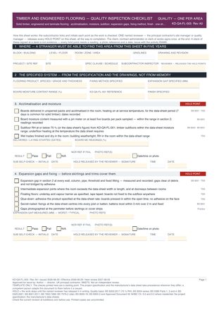 Timber and Engineered Flooring — Quality Inspection Checklist preview