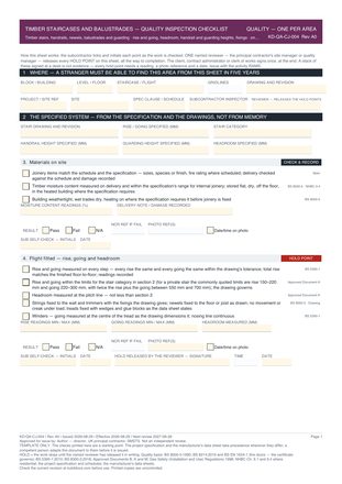 Timber Staircases and Balustrades — Quality Inspection Checklist preview