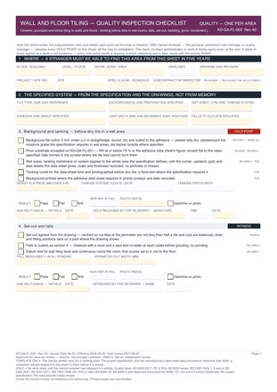 Wall and Floor Tiling — Quality Inspection Checklist preview