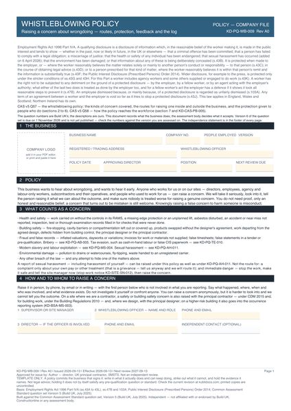Whistleblowing Policy preview