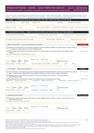 Witness Test Record — Generic — Quality Inspection Checklist preview